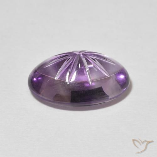 Améthyste Violet violacé naturelle ovale, 6.05 ct, Transparent