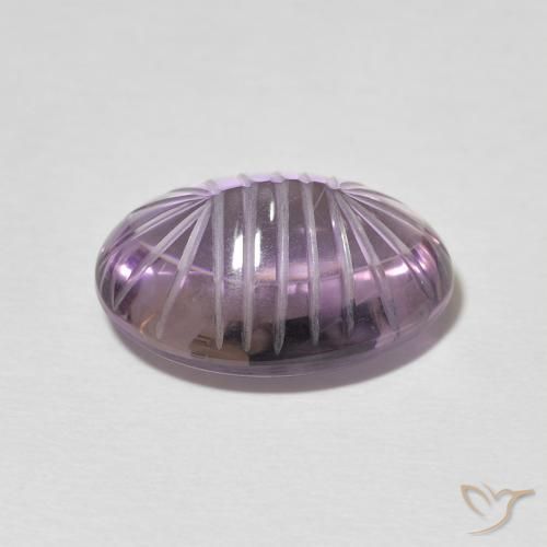 Améthyste Violet moyen naturelle ovale, 9.70 ct, Transparent