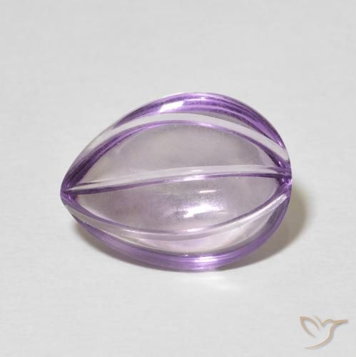 5.89ct Naturel Violet moyen Améthyste, En forme de poire, Transparent