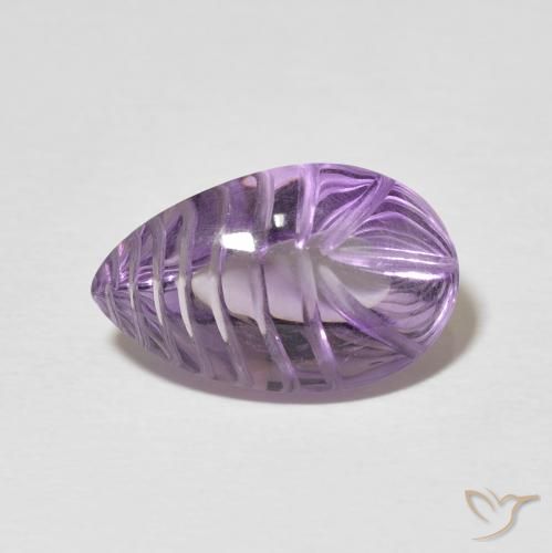 6.87ct Naturel Violet Iris Améthyste, En forme de poire, Transparent