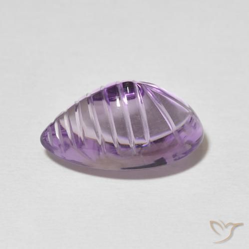 Améthyste Violet Iris naturelle En forme de poire, 6.87 ct, Transparent