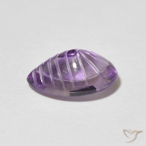 Améthyste Medium Light Purplish-Violet naturelle En forme de poire, 4.40 ct, Transparent