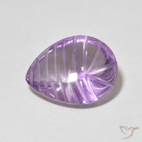 7.21ct Naturel Violet Iris Améthyste, En forme de poire, Transparent