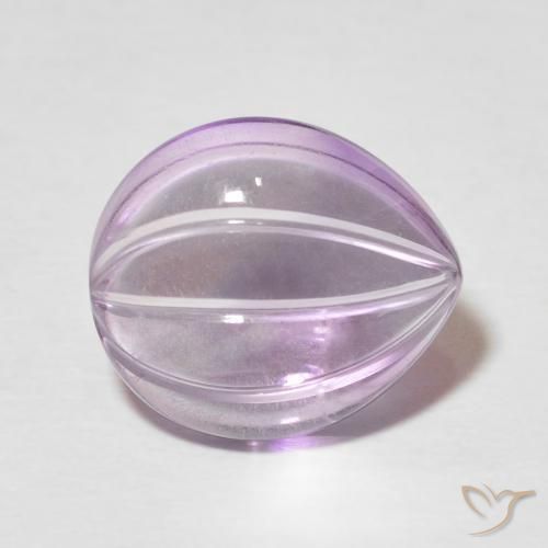 Améthyste Violet moyen naturelle En forme de poire, 5.64 ct, Transparent