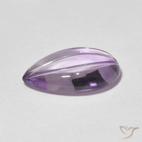 Améthyste Violet rosâtre léger naturelle En forme de poire, 4.77 ct, Transparent