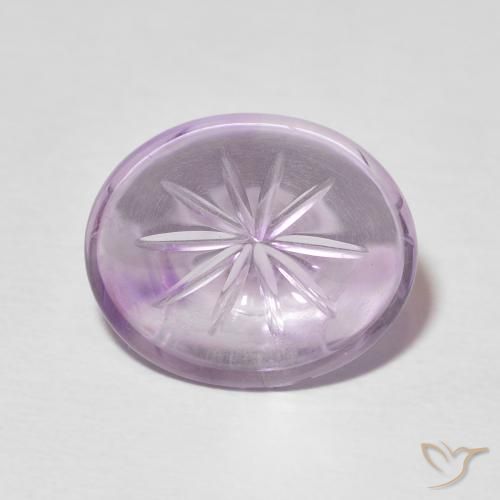 Améthyste Violet clair naturelle ovale, 7.39 ct, Transparent