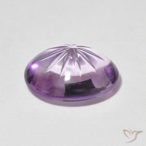 Améthyste Violet clair naturelle ovale, 7.39 ct, Transparent