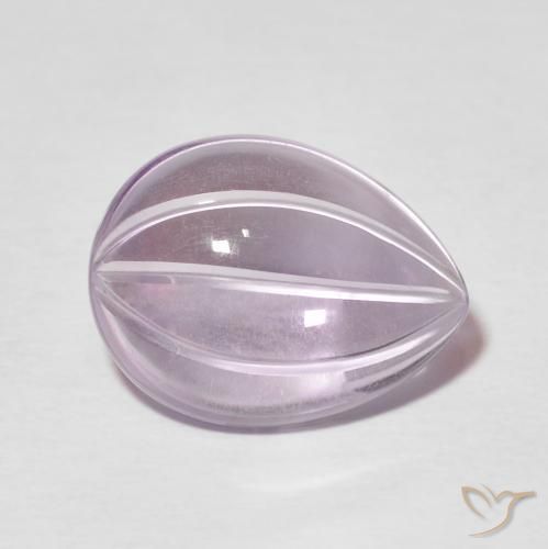 Améthyste Violet clair naturelle En forme de poire, 5.93 ct, Transparent