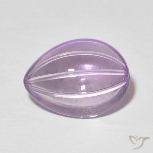 Améthyste Violet clair naturelle En forme de poire, 5.67 ct, Transparent