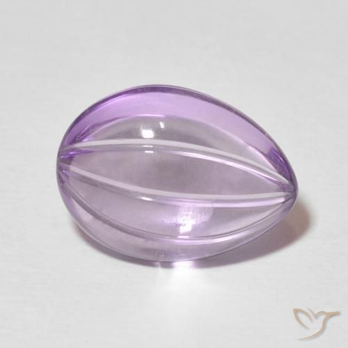 Améthyste Violet clair naturelle En forme de poire, 5.67 ct, Transparent