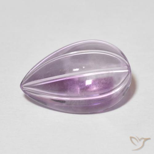7.63ct Naturel Violet Rosâtre Améthyste, En forme de poire, Transparent