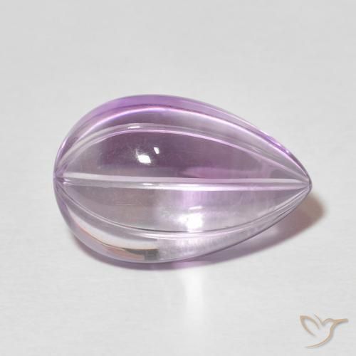 Améthyste Violet Rosâtre naturelle En forme de poire, 7.63 ct, Transparent