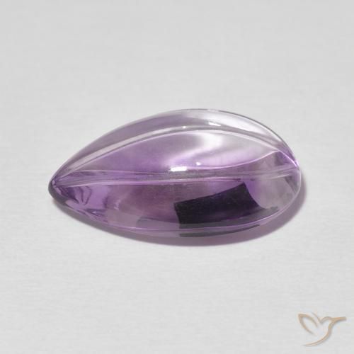 Améthyste Violet Rosâtre naturelle En forme de poire, 7.63 ct, Transparent