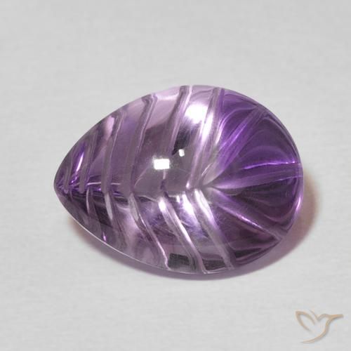 Améthyste Violet moyen naturelle En forme de poire, 6.63 ct, Transparent