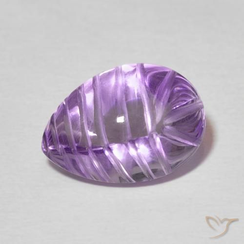 5.42ct Naturel Violet moyen Améthyste, En forme de poire, Transparent