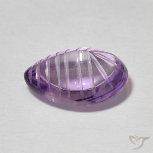Améthyste Violet moyen naturelle En forme de poire, 5.42 ct, Transparent