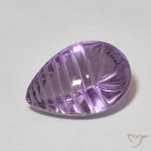 5.48ct Naturel Violet moyen Améthyste, En forme de poire, Transparent