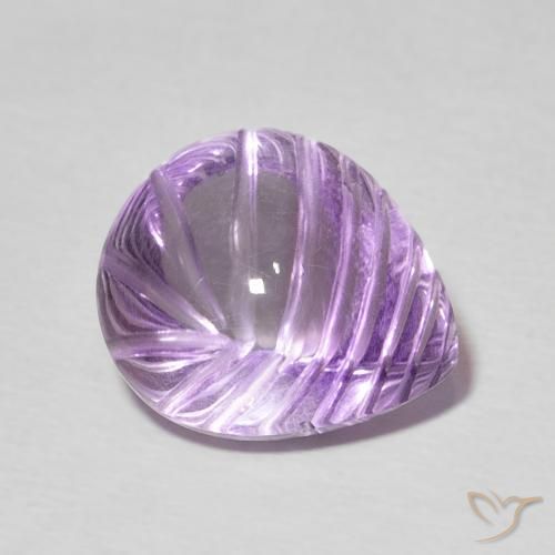 Améthyste Violet moyen naturelle En forme de poire, 6.82 ct, Transparent