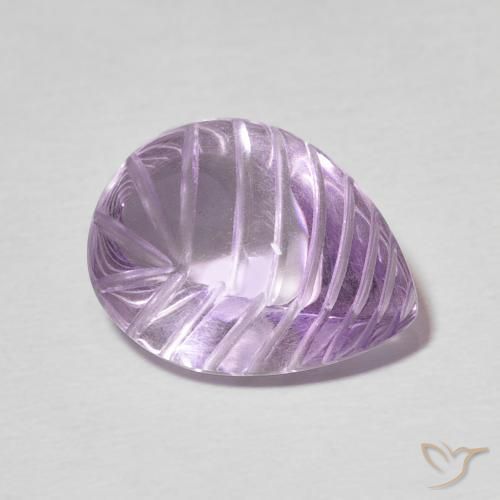 Améthyste Violet Sangria naturelle En forme de poire, 7.26 ct, Transparent