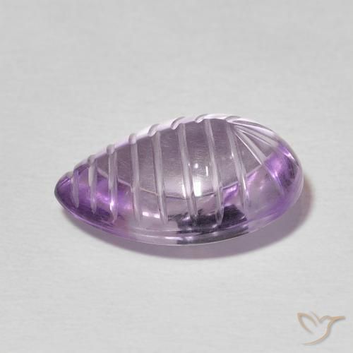 Améthyste Violet Sangria naturelle En forme de poire, 7.26 ct, Transparent