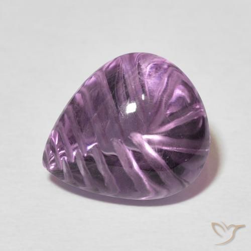 7.04ct Naturel Mauve profond Améthyste, En forme de poire, Transparent