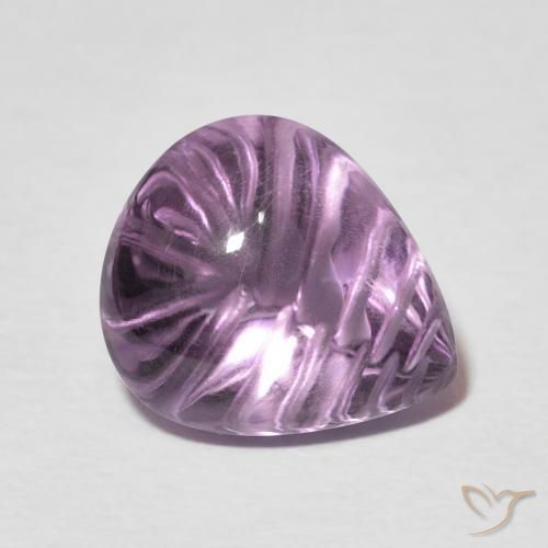 Améthyste Mauve profond naturelle En forme de poire, 7.04 ct, Transparent