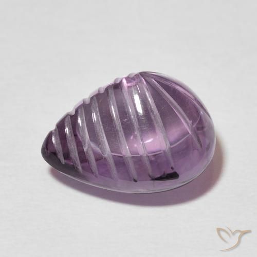 Améthyste Mauve profond naturelle En forme de poire, 7.04 ct, Transparent