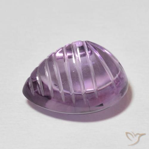 Améthyste Medium Dark-Violet naturelle En forme de poire, 7.68 ct, Transparent