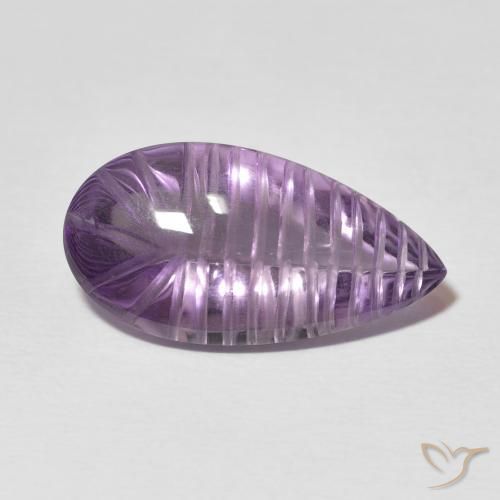Améthyste Violet moyen naturelle En forme de poire, 8.83 ct, Transparent