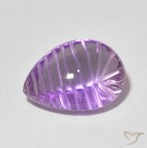 Améthyste Violet rosé foncé naturelle En forme de poire, 9.04 ct, Transparent