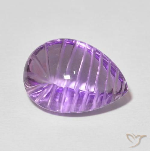 Améthyste Violet rosé foncé naturelle En forme de poire, 9.04 ct, Transparent