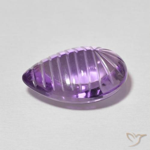 Améthyste Violet rosé foncé naturelle En forme de poire, 9.04 ct, Transparent
