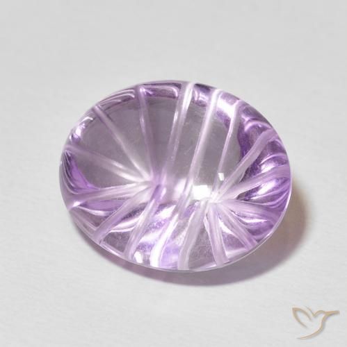 Améthyste Violet rose moyen naturelle ovale, 11.16 ct, Transparent