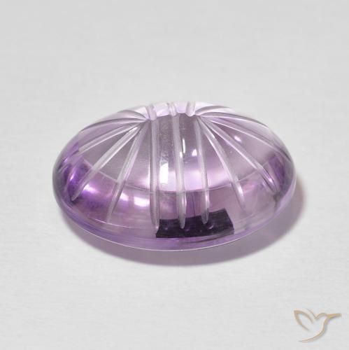 Améthyste Violet rose moyen naturelle ovale, 11.16 ct, Transparent