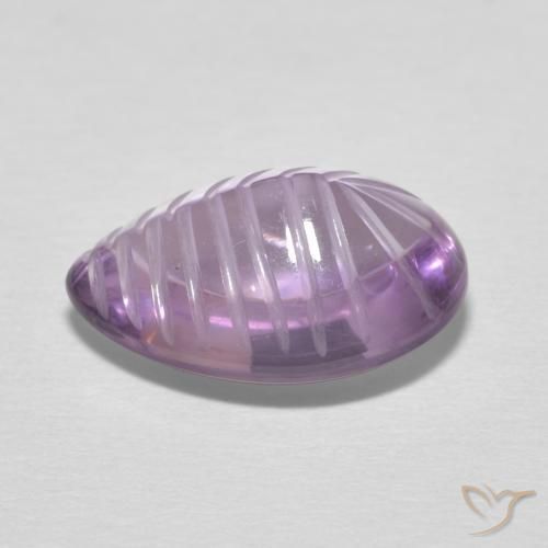 Améthyste Light-Medium Violet naturelle En forme de poire, 4.66 ct, Transparent