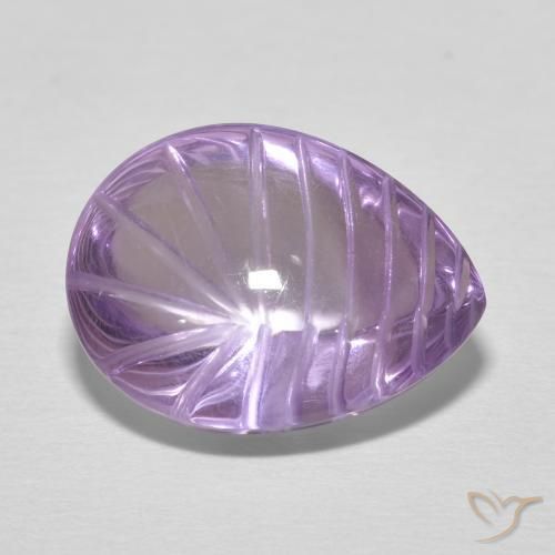 7.25ct Naturel Violet moyen Améthyste, En forme de poire, Transparent