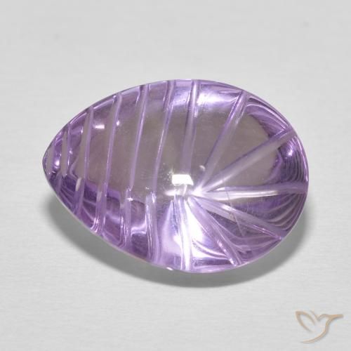 Améthyste Violet moyen naturelle En forme de poire, 7.25 ct, Transparent