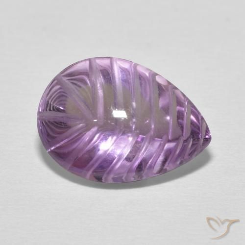 5.17ct Naturel Medium Light Purplish-Violet Améthyste, En forme de poire, Transparent