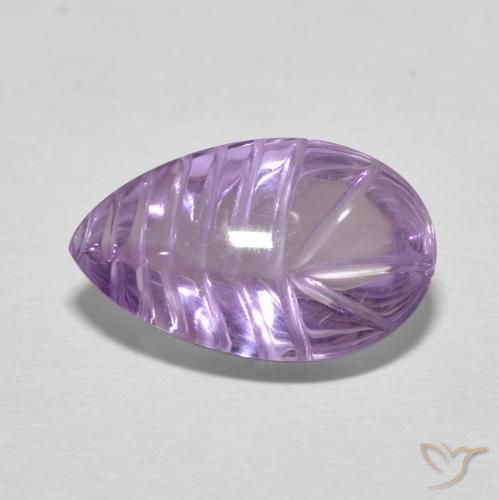6.21ct Naturel Medium Light Purplish-Violet Améthyste, En forme de poire, Transparent