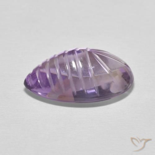 Améthyste Medium Light Purplish-Violet naturelle En forme de poire, 6.21 ct, Transparent