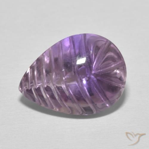 5.44ct Naturel Rose violet moyen Améthyste, En forme de poire, Transparent