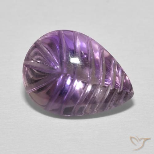 Améthyste Rose violet moyen naturelle En forme de poire, 5.44 ct, Transparent