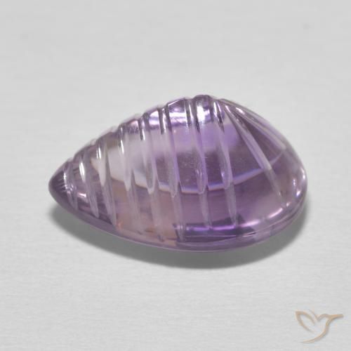 Améthyste Rose violet moyen naturelle En forme de poire, 5.44 ct, Transparent