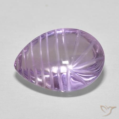 Améthyste Violet Rosâtre naturelle En forme de poire, 9.08 ct, Transparent