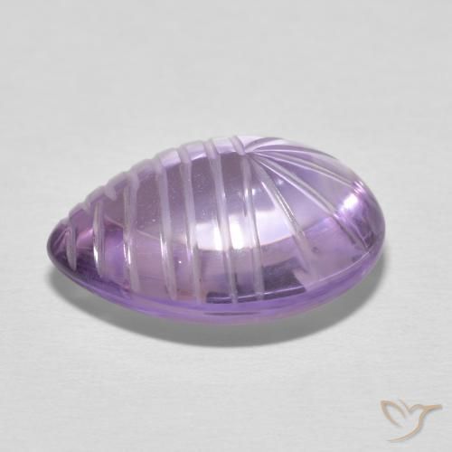 Améthyste Violet Rosâtre naturelle En forme de poire, 9.08 ct, Transparent