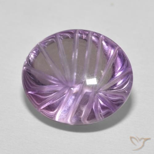 Améthyste Violet Iris naturelle ovale, 9.08 ct, Transparent