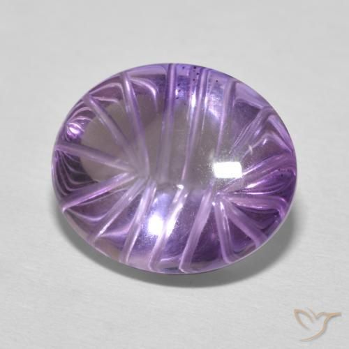 Améthyste Violet Iris naturelle ovale, 8.79 ct, Transparent