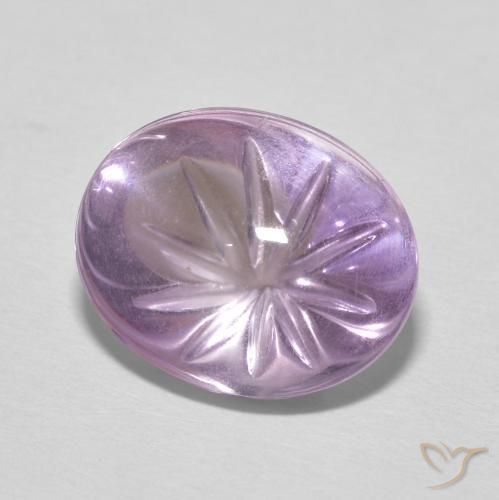 Améthyste Orchidée naturelle ovale, 6.31 ct, Transparent