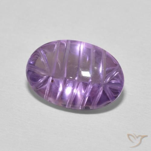 Améthyste Violet violacé naturelle ovale, 3.59 ct, Transparent