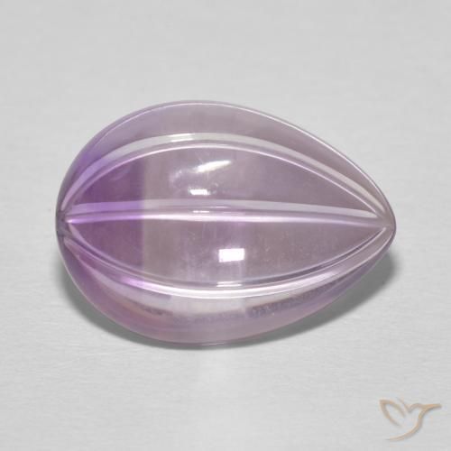 Améthyste Violet Iris naturelle En forme de poire, 6.03 ct, Transparent